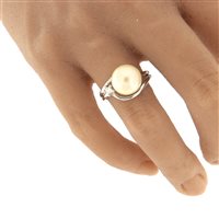 Anello Fanton Gioielli Donna ANELLI PERLA in Oro bianco Perla ANPE-2-52 - ANPE-2-52